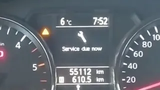 Removing the "Service due now" maintenance alert on Nissan Qashqai