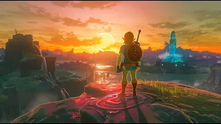 Link Travels To Zora's Domain For The Sunset - Relaxing Zelda Music to Study with Ambience