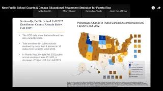 New Public School Counts & Census Educational Attainment Statistics for Puerto Rico