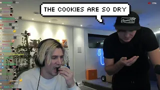 xQc Asks his Brother to Try Pokimane's Cookies