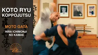 How to train the Koto Ryu Koppojutsu Moto Gata, Hira Ichmonji no Kamae basic striking technique