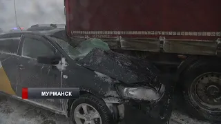 Авария в Мурманске на несколько часов парализовала движение
