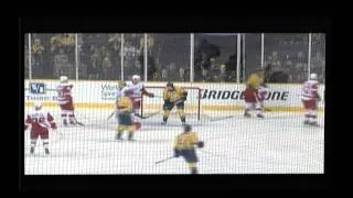 Jimmy Howard flashing the leather for a huge save Dec 27 2011 on Blum