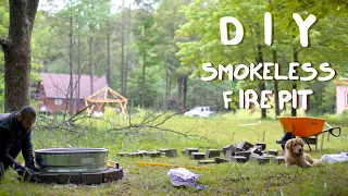 Smokeless Fire Pit | Easy DIY Backyard Fire Pit | Glamping Setup Ideas