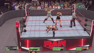 WWE 2K22 Stacy Keibler vs Ronda Rousey vs Alexa Bliss vs Doudrop