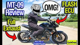 Yamaha MT09 ECU Flash + FULL Exhaust Review (EPIC Power) | Dynojet Power Vision 3 Review