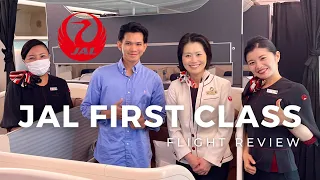 SPECTACULAR Japanese Omotenashi! | JAL First Class Flight & Lounge Review
