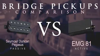 Seymour Duncan PEGASUS vs EMG 81 - Bridge Pickup Guitar Comparison / Demo