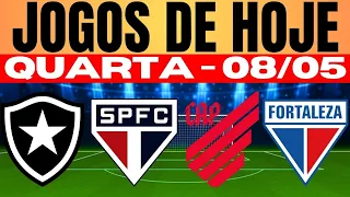 JOGOS DE HOJE DA LIBERTADORES | QUARTA-FEIRA 08/05/2024 | JOGOS DE HOJE