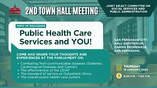 2nd TOWN HALL MEETING - Public Health Care Services and YOU! - JSC SSPA - January 18, 2024