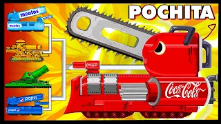 Food fight: Coca Cola Pochita vs Mentos tank, Pepsi tank | Cartoons about tanks | Tino Tank