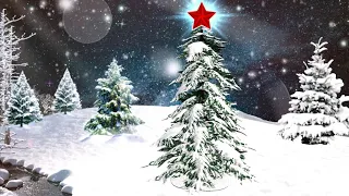 free Background Christmas tree falling snow overlay royalty free background video