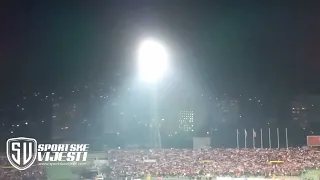 Premijer liga BiH 2023/24, Sarajevo - Željezničar Sarajevo 3-0, atmosfera na tribinama tokom meča