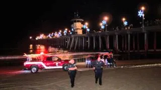 Huntington Beach Pier Ocean Rescue Dec 2014