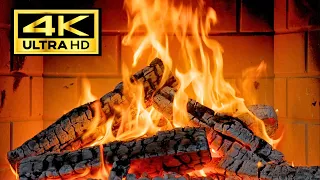 🔥Relaxing 4K Fireplace UltraHD(12HOURS)🔥Crackling Sounds🔥Real Burning Logs🔥Glowing Flames & Embers