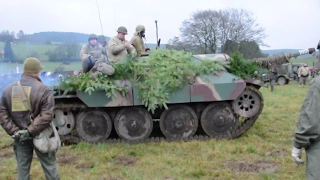 German tank destroyer Hetzer moving