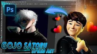 Gojo Satoru image edit Manipulation Speed Art || photoshop tutorial ||