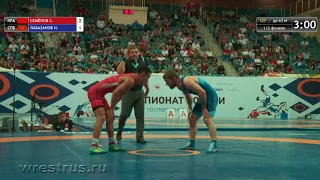 ЧР-2018. Гр.б.  63 кг. Санал Семенов - Ибрагим Лабазанов. Полуфинал.