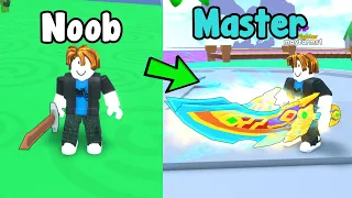 Unlocked Strongest Weapon In Sword Fighters Simulator Roblox!