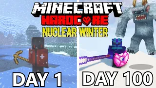 I Survived 100 Days in a Nuclear Winter in Minecraft... Here's What Happened...