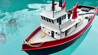 Samson 3D printed RC R/C Tug Boat FORST RUN!
