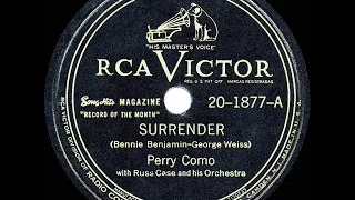 1946 HITS ARCHIVE: Surrender - Perry Como (a #1 record)