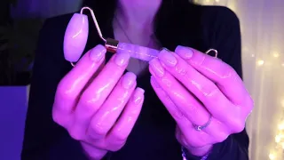 🩷 ASMR 🩷 - Face massage with oil and meditation sounds 🪔