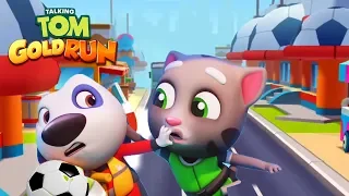 Talking Tom Gold Run Android Gameplay - Talking Tom vs Talking Hank