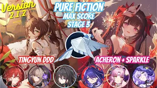 Tingyun is broken | Pure Fiction 2.1.2 Floor 3 (Max Score) | Honkai: Star Rail 2.2