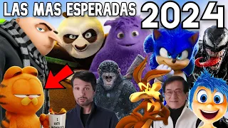 Las 10 PELÍCULAS MÁS ESPERADAS del 2024 - MI TOP 2024 (Animadas y Live-Action) KFP4, SONIC3, VENOM 3