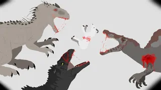 Indominus rex Vs Spinosaurus Vs Giganotosaurus [DC2]