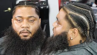 HE PAID $200 FOR A LINE UP😳 FADED BEARD/ LOW BALD TAPER/ HAIRCUT TUTORIAL