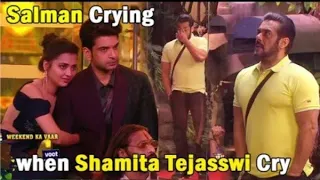 Bigg Boss 15 Today Episode Promo Salman Khan Crying When Shamita Karan Tejasswi Cry for Family Call