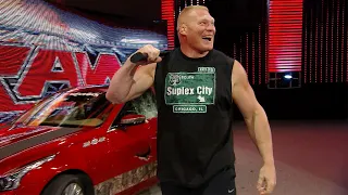 Brock Lesnar destroys a brand-new Cadillac