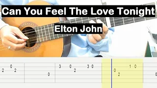 Can You Feel The Love Tonight Guitar Tutorial (Elton John) Melody Guitar Tab Guitar Lesson Beginner