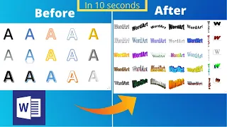 Change WordArt style in MS Word 2010, 2013, 2016, 2019 || Manviya