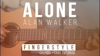 [NEW GUITAR ] Alan Walker - Alone | Fingerstyle Acoustic Tabs Tutorial