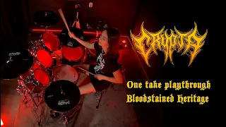 CRYPTA - One Take Drums Playthrough 'Blood Stained Heritage' - By Luana Dametto