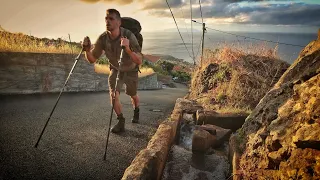 4 day Solo Trekking Adventure in Madeira with my own food. From airport to Porto Moniz. SUBTITLED