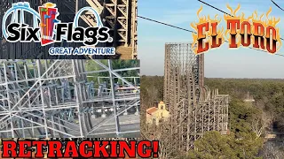 FINAL El Toro Retrack Update 1/1/23 | Six Flags Great Adventure