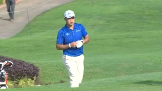 Hideki Matsuyama holes out from bunker for birdie at CIMB