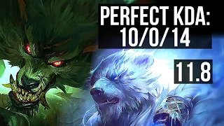 WARWICK vs VOLIBEAR (TOP) | 10/0/14, Rank 2 Warwick, Legendary, 400+ games | NA Grandmaster | v11.8