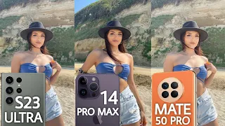 Samsung Galaxy S23 Ultra VS iPhone 14 Pro Max VS Huawei Mate 50 Pro Camera Test Comparison