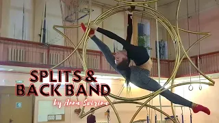 Gymnast contortion at height without protection ll Splits and back band