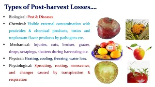 Causes of Post Harvest Losses