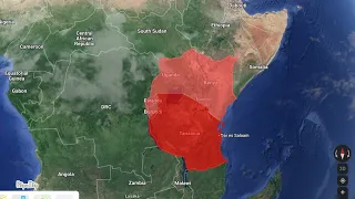 History of the East African Federation made with Google Maps