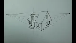 Architecture How To Draw Simple House in 2 Point Perspective #36