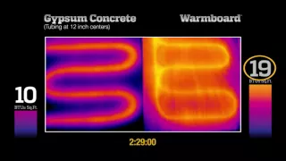 Radiant Heat Performance: Gypsum Concrete (12 inch) vs Warmboard