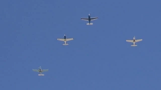 WW2 Warbirds Fly Over at Torrance Armed Forces Day Parade 2017