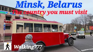 MINSK 4k walking tour [60fps]